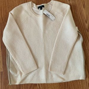 NWT J.Crew cream merino wool sweater